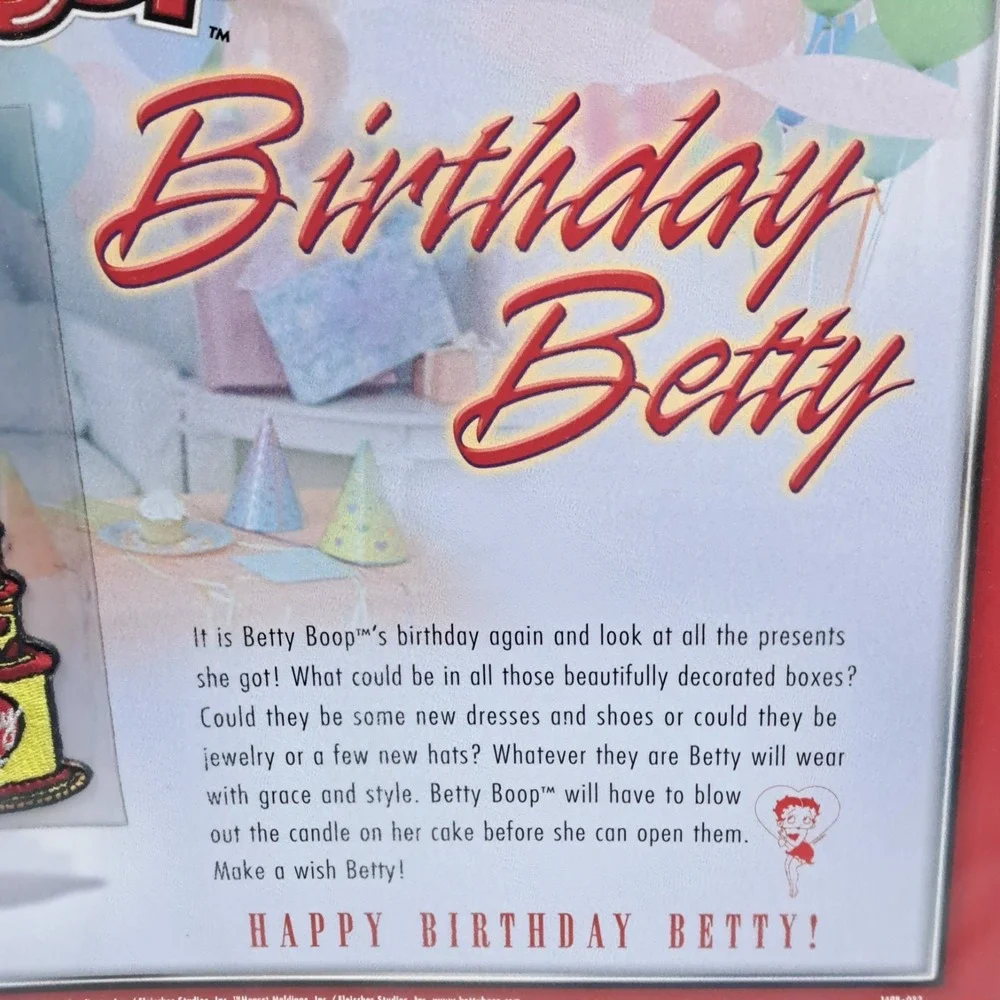 Betty Boop Patch Birthday Betty Clothing Bag Patch Collectible Party Vintage New